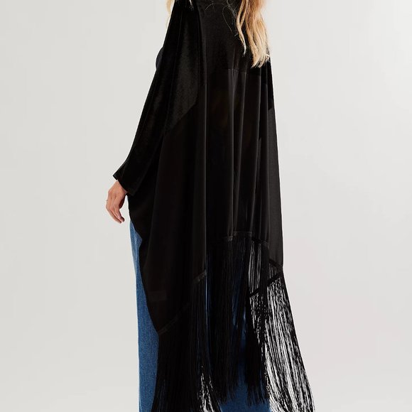 Free People Velvet Dreams Fringe Kimono - Picture 2 of 6
